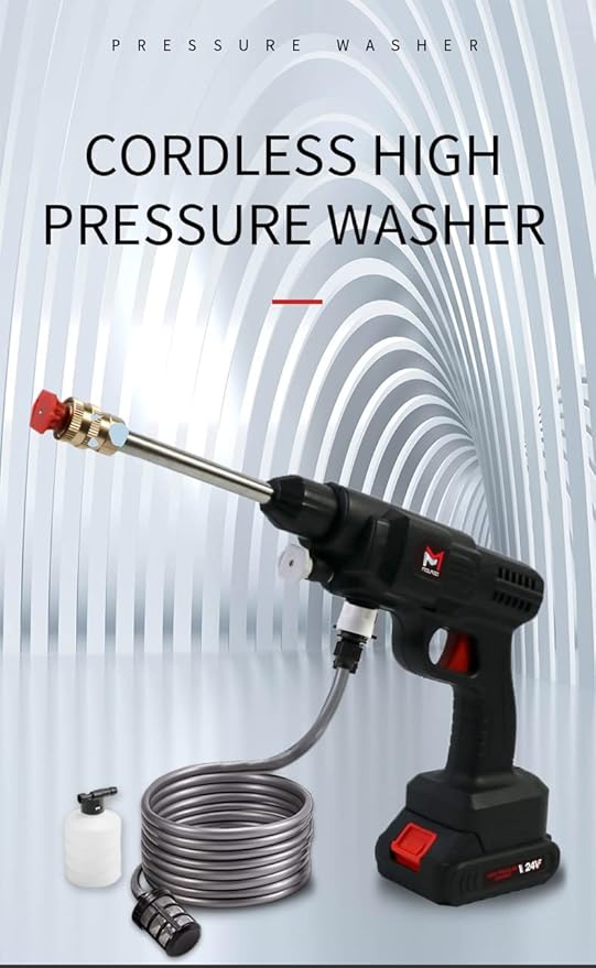 Cordless car wash gun