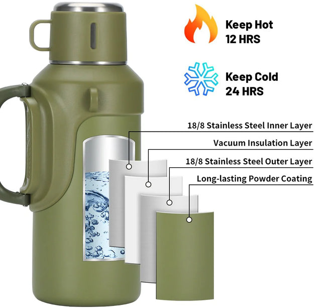مطاره دي كادي حافظة للحرارة سعة 1 لتر