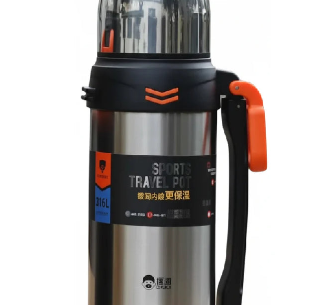 دي كادي مطاره حافظة للحرارة سعة 2.5 لتر - فضي