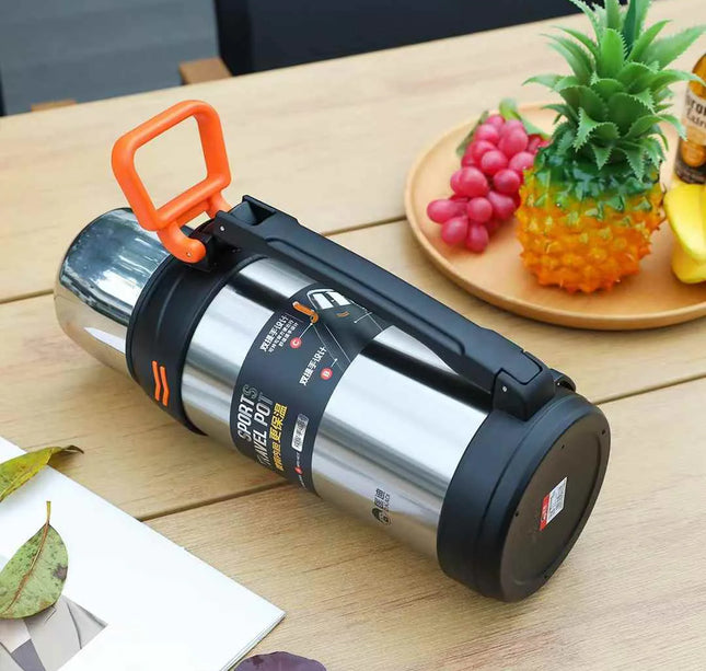 دي كادي مطاره حافظة للحرارة سعة 2.5 لتر - فضي