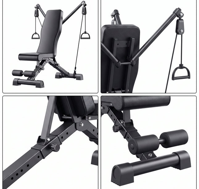 Adjustable Bench with Resistance Bands