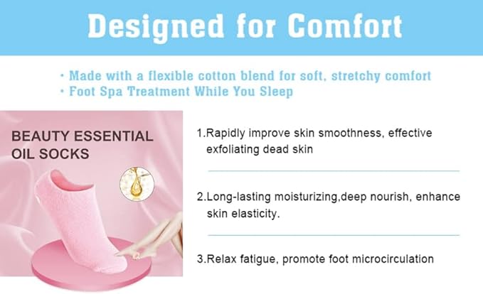 Moisturizing silicone socks for feet 