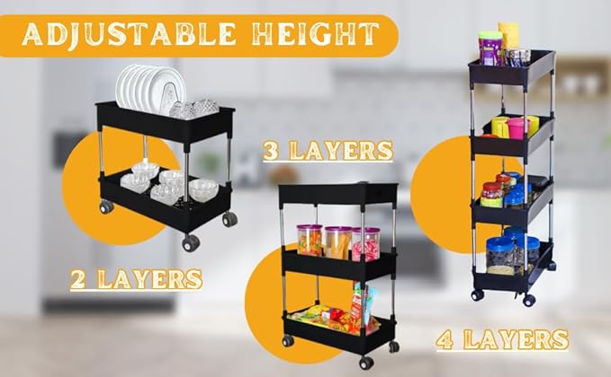 4 tier storage trolley 