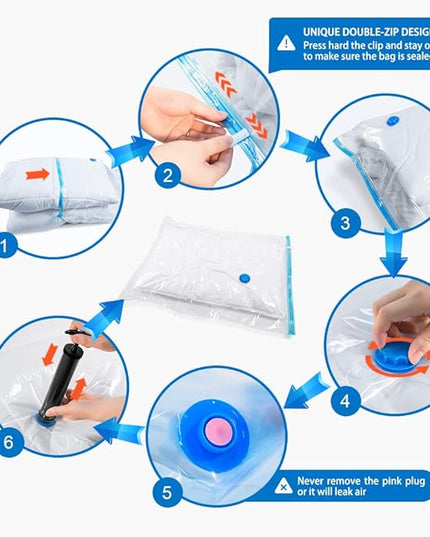 اكياس ملابس مضغوطه 5قطع مع منفاخ