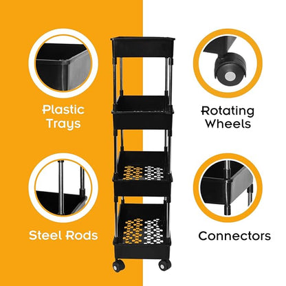 4 tier storage trolley 