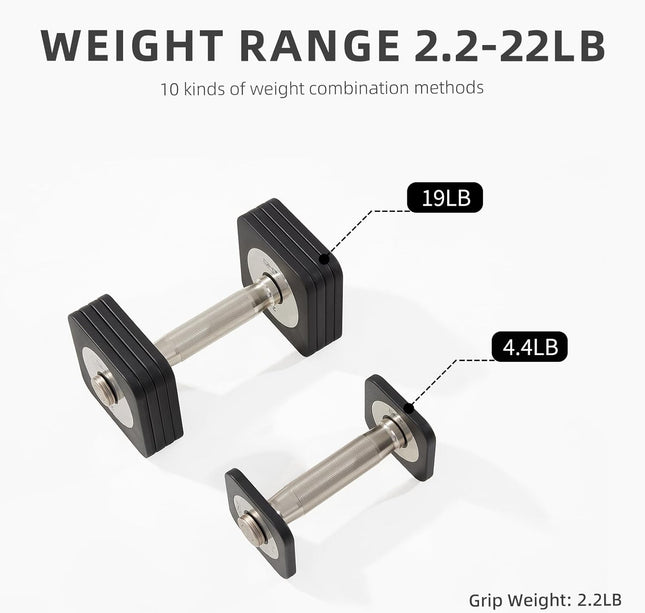 مجموعة دامبل متغيرة وزن 20كيلو لون اسود D200