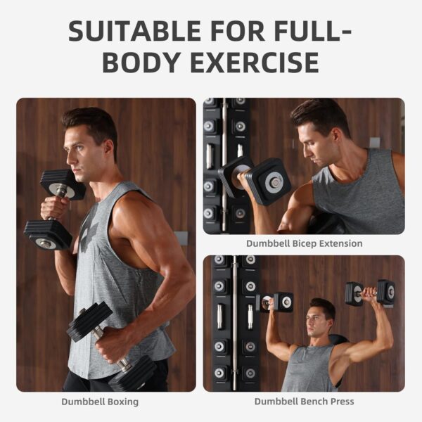 مجموعة دامبل متغيرة وزن 20كيلو لون اسود D200