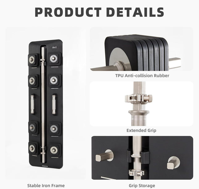مجموعة دامبل مع بار متغير وزن 25كيلو لون اسودD600