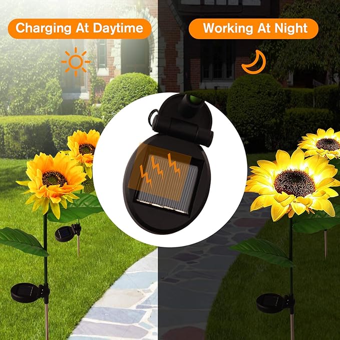 2pcs Flower Garden Lights