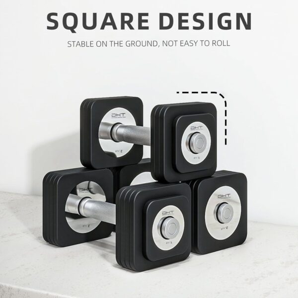 مجموعة دامبل مع بار متغير وزن 25كيلو لون اسودD600