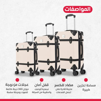 Leather travel bags 3 pieces