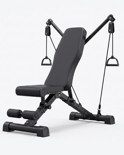 Adjustable Bench with Resistance Bands